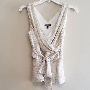 EXPRESS Sleevless Leopard Print Blouse Small